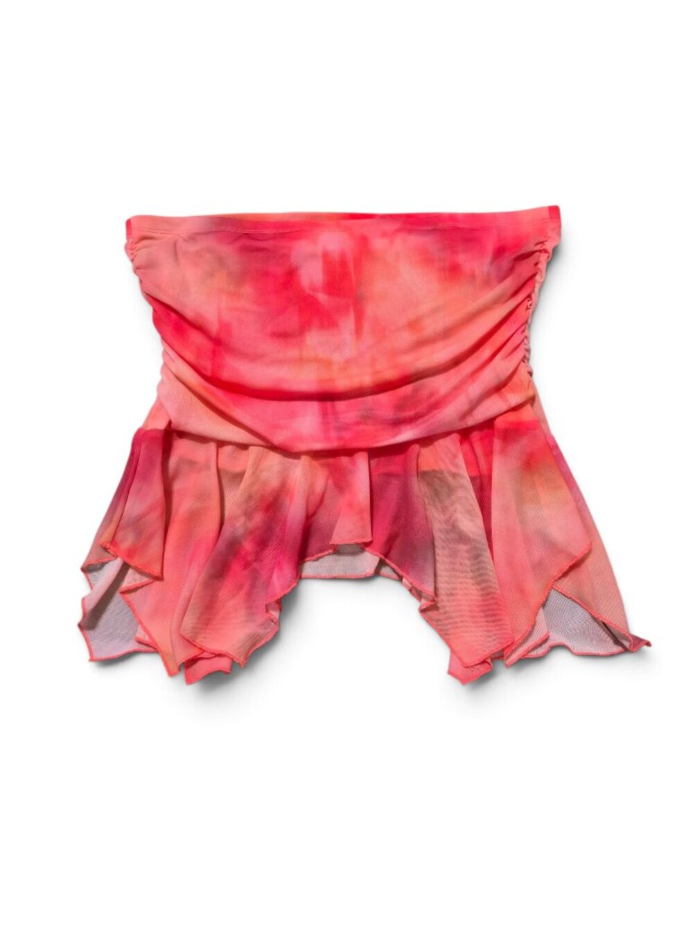 NWT Madden NYC Women’s Peplum Tube Top Size L (12-14) Pullover Sleeveless Coral - Picture 6 of 7